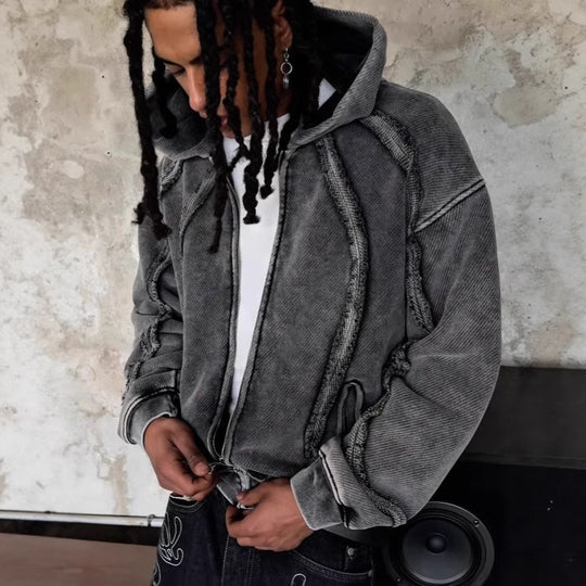 Herren Urbaner Kapuzenpullover aus strukturiertem Material R&B