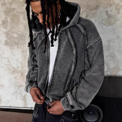 Herren Urbaner Kapuzenpullover aus strukturiertem Material R&B