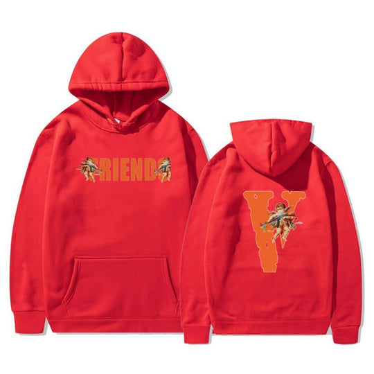 Damen Kapuzensweater mit charakteristischem Front- und Rückenaufdruck R&B