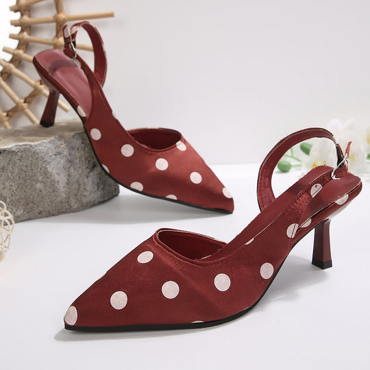 Damen Slingback Pumps mit Punkten R&B