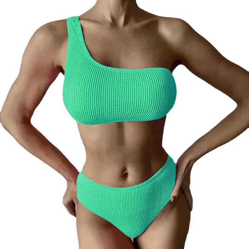 Damen Einseitiger Bikini mit hoch geschnittenem Schnitt R&B