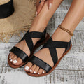 Damen Riemensandalen mit elastischem Kreuzriemen und bequemer Fußbettung R&B
