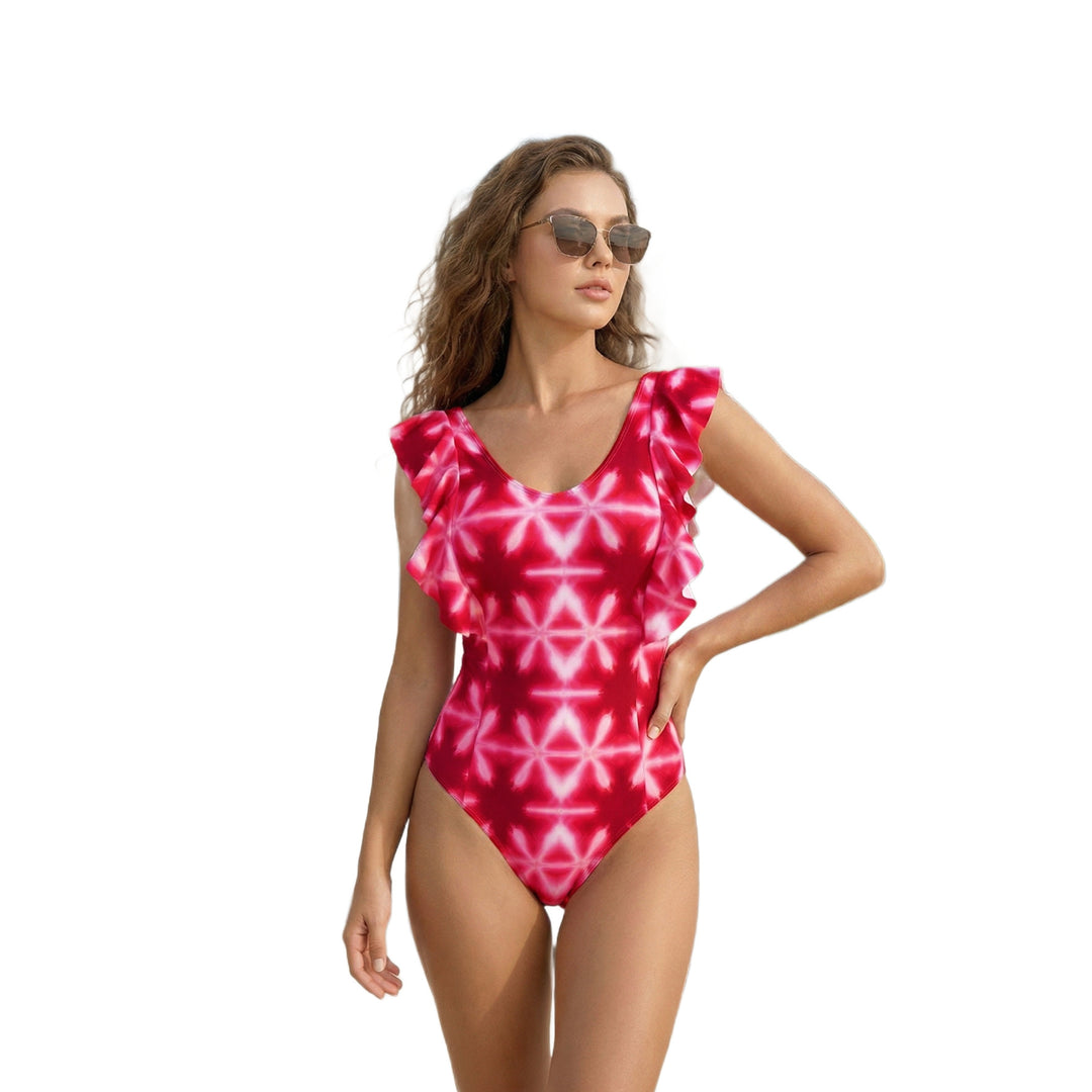 Damen Raffinierter Badeanzug mit Volantdetails R&B