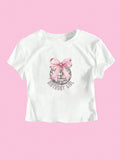 Damen Crop-T-Shirt mit festlichem GR&Burtstagsthema R&B