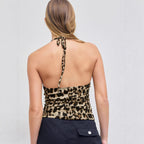 Damen Spaghettiträgershirt im Leopardenmuster R&B