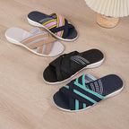 Damen Komfortable Clogs mit gekreuzten Riemen und stoßdämpfender Sohle R&B