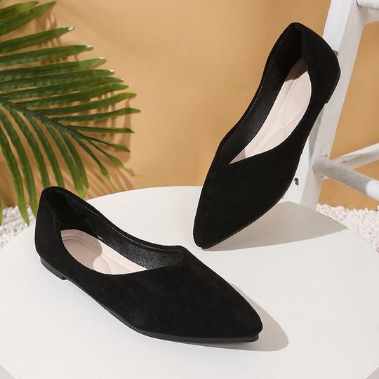 Damen elegante Ballerina-Schuhe mit spitzem Design und komfortabler Innensohle R&B