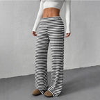 Damen elegante Karottenhosen mit Karo-Muster R&B