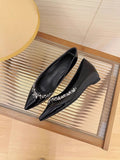 Damen elegante Ballerinas mit funkelnden Strass-Details R&B