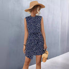 Damen Midikleid mit seitlichem Knoten R&B