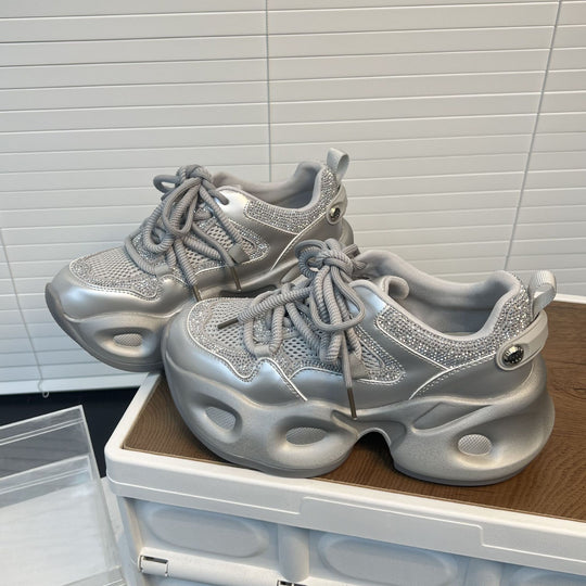 Damen Sportliche Sneakers mit Glitzer-Akzenten und innovativer Dämpfungstechnologie R&B