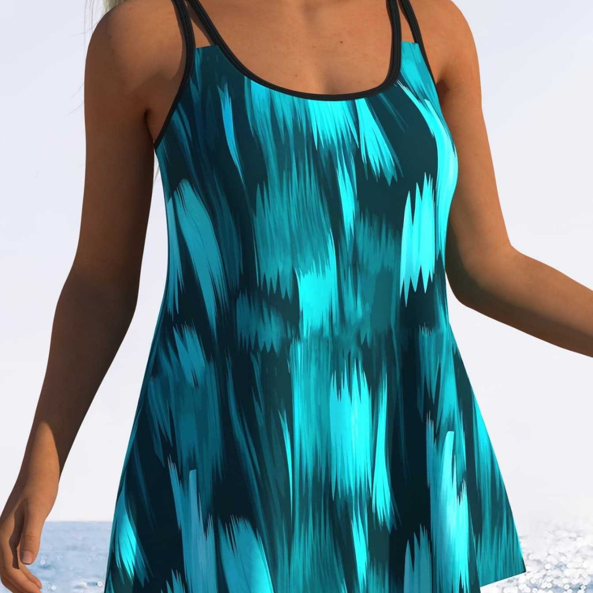 Damen Sportlicher Schwimmanzug mit schmeichelndem Schnitt und modischem Farbverlauf
