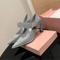 Damen elegante Slingback-Pumps mit moderner Schnallenverzierung R&B