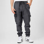 Herren Sportliche Cargo-Jogginghose mit Taschen und elastischem Bund R&B