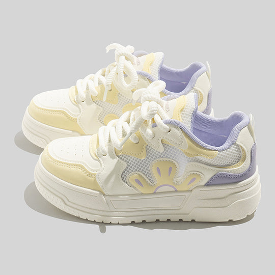 Damen Sportliche Sneakers mit floralem Design und atmungsaktiver Mesh-Oberfläche R&B