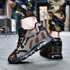 Damen Sportliche Sneaker mit Camouflage-Design und atmungsaktiver Obermaterialstruktur
