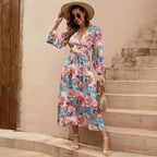 Damen Midikleid mit verspieltem Muster R&B