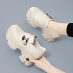 Damen modische Plateau-Schuhe mit einzigartigem Schnallen-Design R&B