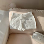 Damen weiche Strickshorts mit praktischem Kordelzug R&B