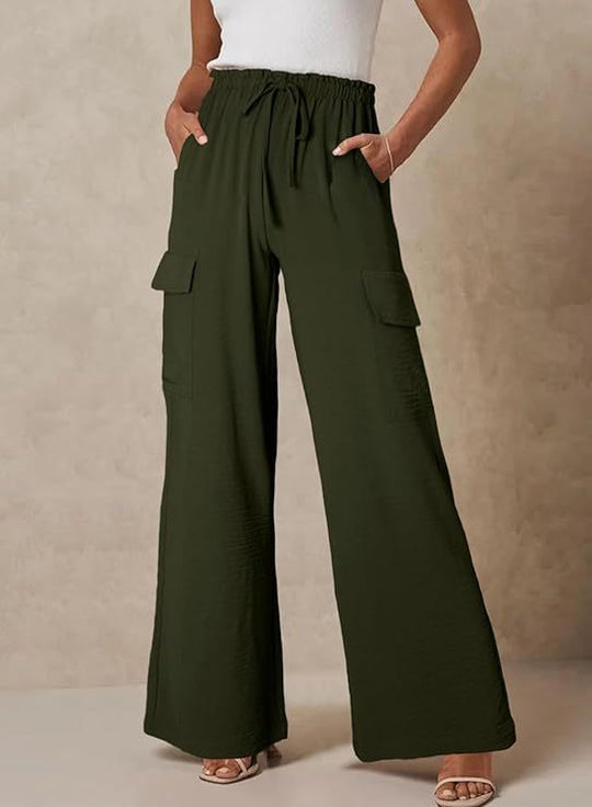 Damen Cargo-Hose aus leichtem Jersey R&B