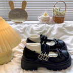 Damen Modische Plateau-Schuhe mit Riemen und verspieltem Schleifen-Detail R&B