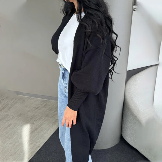 Damen Übergröße Cardigan mit lässigem Schnitt und tiefen Taschen R&B