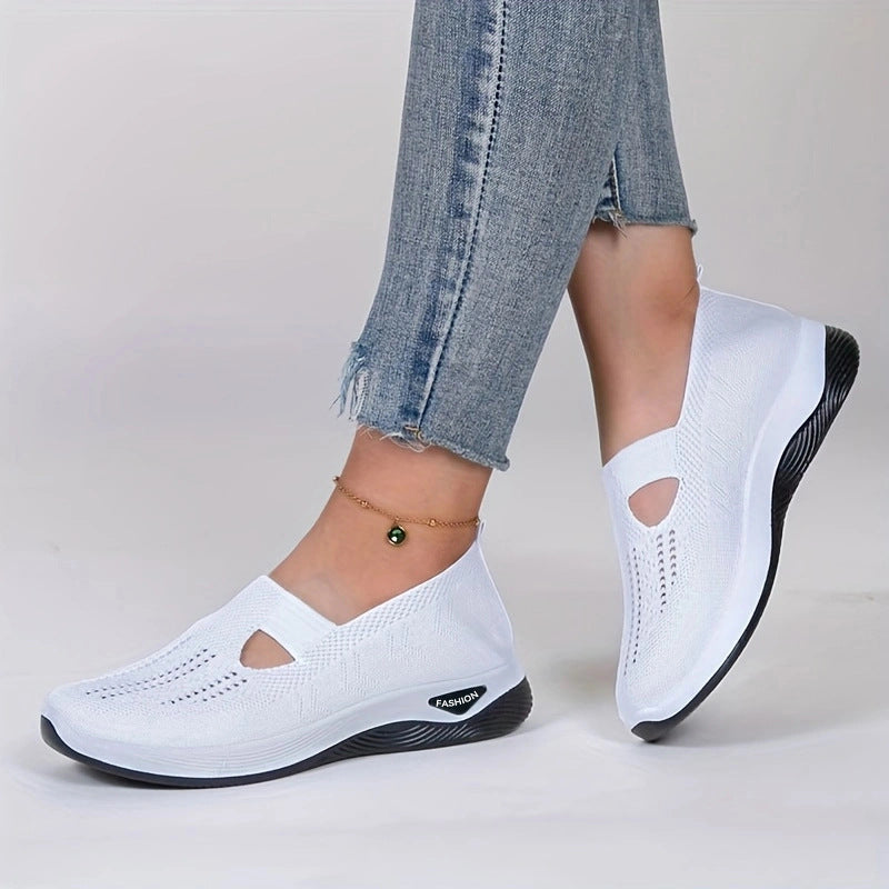 Damen Bequeme Slip-On Sneakers mit atmungsaktiver Netzstruktur R&B