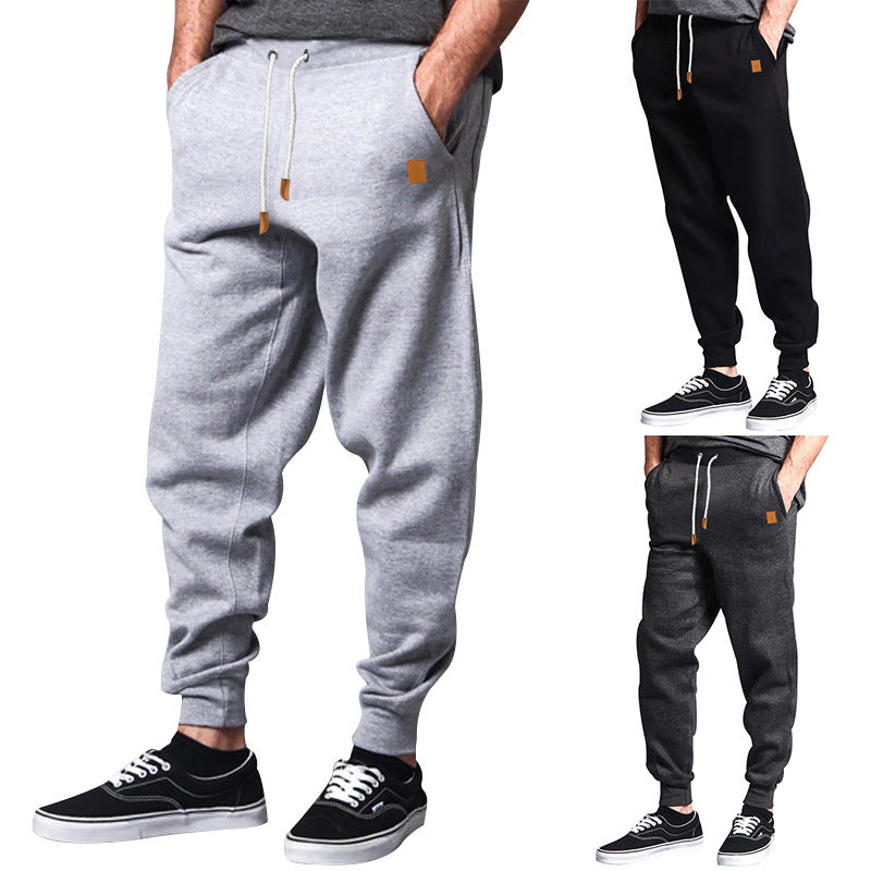 Herren Bequeme Freizeithose im Joggingstil mit Kordelzug und elastischem Bund R&B