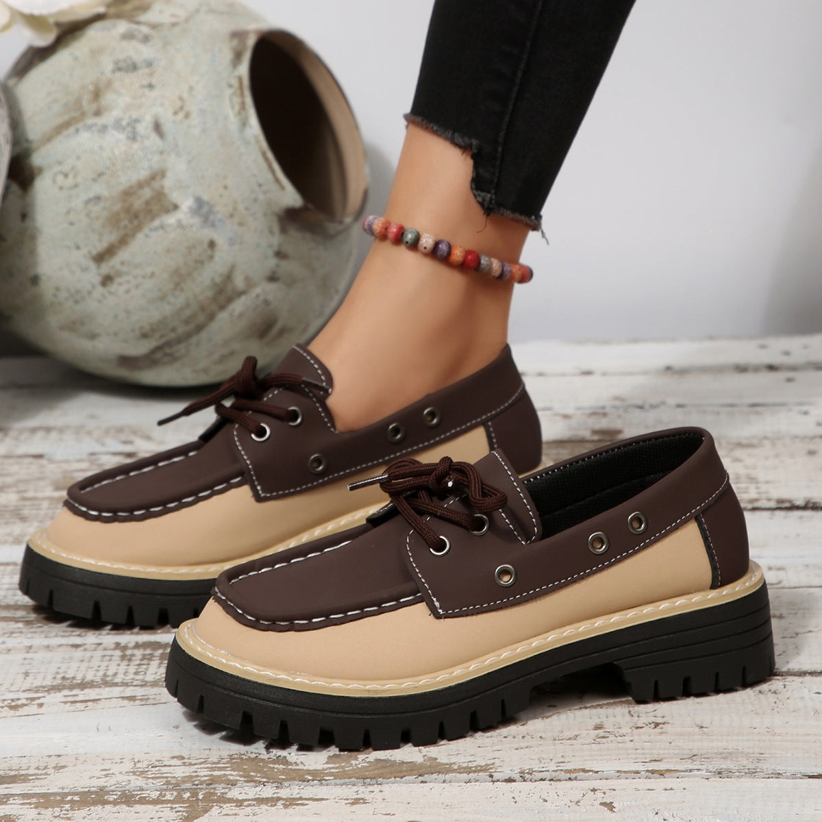 Damen Modische und komfortable Slipper mit stabiler Profilsohle R&B
