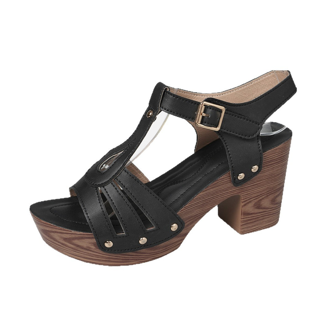 Damen Hochwertige Wedge-Sandalen mit Cut-Out-Design R&B