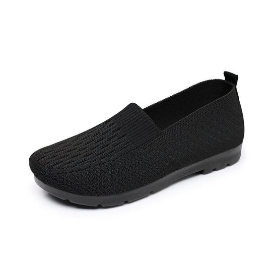 Damen Komfortable Slip-On Freizeitschuhe mit atmungsaktiver Strickoberfläche R&B