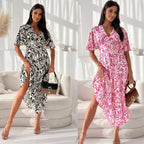 Damen Wickelkleid mit floralem Design R&B