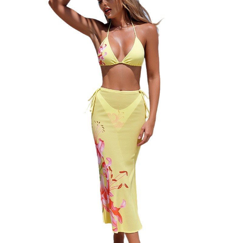 Damen Bikini und Wickelrock Set R&B