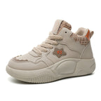 Damen modische High-Top Sneakers mit gepolstertem Kragen und rutschfester Sohle R&B