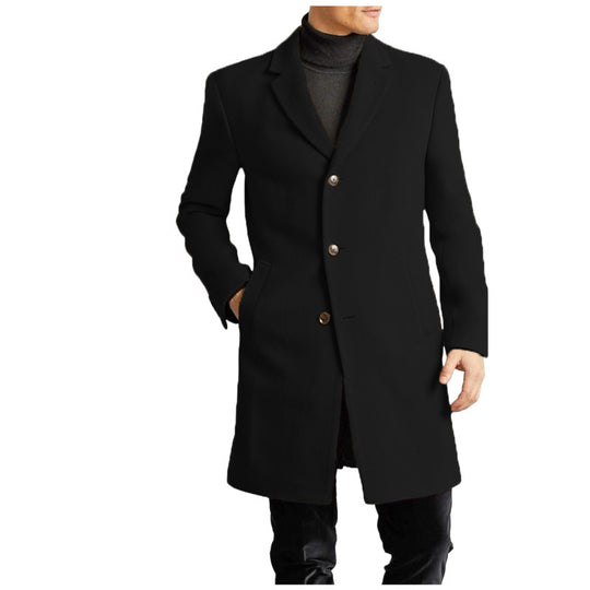 Herren elegante Wollmantel R&B