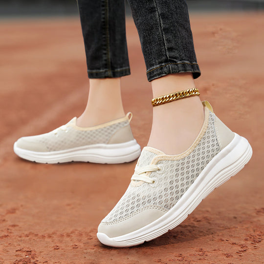 Damen Atmungsaktive und komfortable Freizeit-Sneakers mit elastischem Sitz R&B
