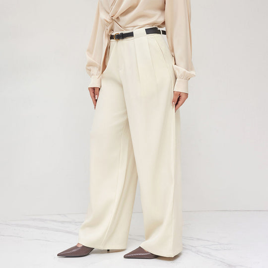 Damen Hochtaillierte Palazzo-Hose mit Gürtel R&B