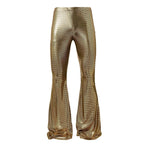Herren glänzende Disco-Style Hose mit weitem Bein und auffälligem Muster R&B