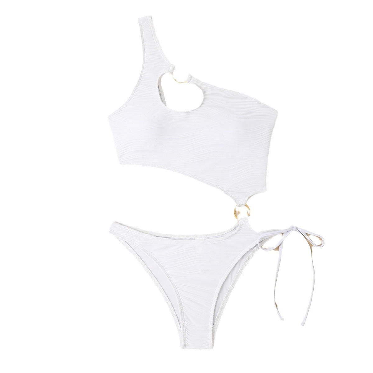 Damen einseitiger Badeanzug mit stylischem Schlüssel-Loch-Detail R&B