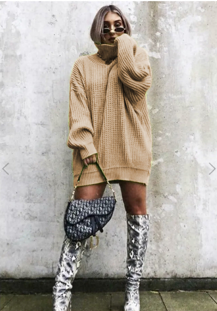Damen Oversized Strickpullover im modernen Waffelmuster R&B