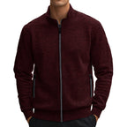 Herren Freizeitjacke mit hohen Kragen und reflektierenden Reißverschlussdetails R&B