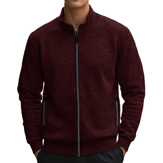 Herren Freizeitjacke mit hohen Kragen und reflektierenden Reißverschlussdetails R&B