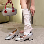 Damen elegante Ballerinas mit Schleifenverzierung R&B