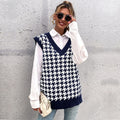 Damen Pullover-Pärchen im zeitlosen Hahnentrittmuster