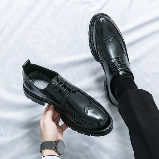 Herren Elegante Schnürschuhe aus hochwertigem Leder mit rutschfester Sohle R&B