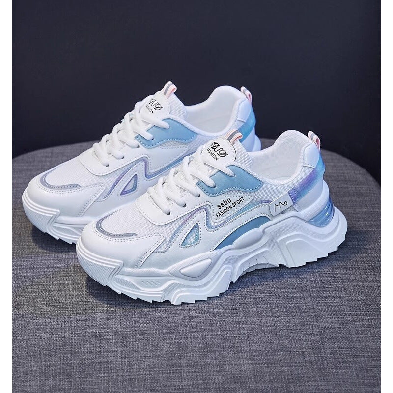 Damen Chunky Sneakers mit glänzenden Akzenten und auffälligem Design R&B