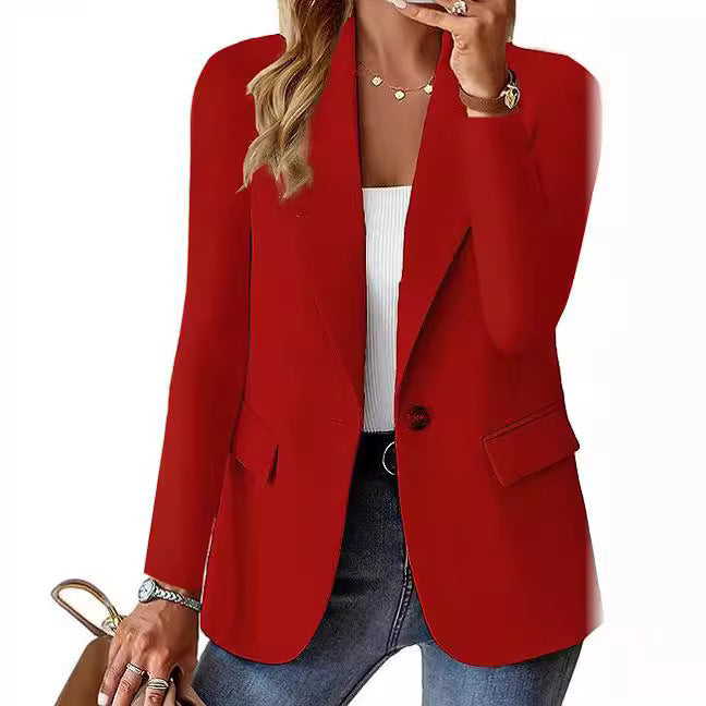 Damen Eleganter Blazer mit strukturiertem Design und praktischen Taschen R&B