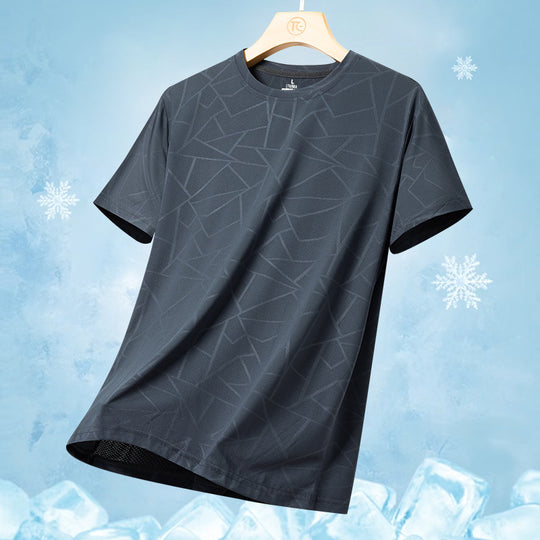 Herren nan atmungsaktives Funktionsshirt mit Jacquard-Struktur und schnelltrocknender Performance R&B