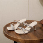Damen Glamouröse High Heel Sandalen mit funkelnden Riemen R&B