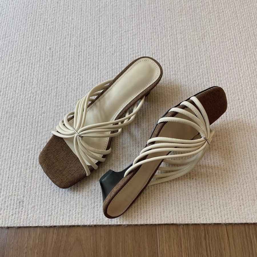 Damen Sandalen mit elegantem Flecht-Design und komfortablem Plateau